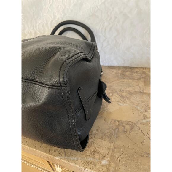 Cole Haan Black slouchy pebbled leather triangle black bag - Picture 7 of 8